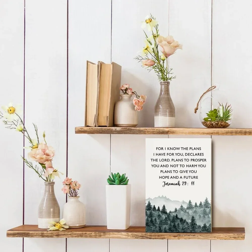 Wooden Wall Art Decor Bible Verse Jeremiah 29:11 Inspirational Gift